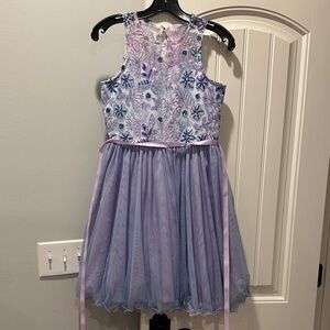 Rare Editions Lavender Floral Kids Dress